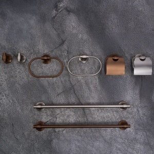 Cuier de baie Ring 16101 Brush Copper - Img 4