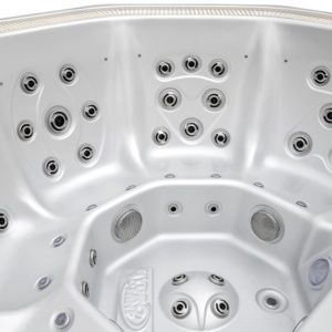 JACUZZI DE GRĂDINĂ 107 CARCASĂ ALB PERLAT ANTRACIT 220x220 CM - Img 7