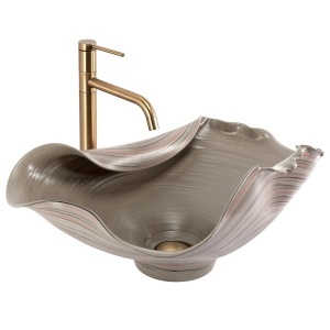 Lavoar ceramic pentru blat REA HM-17 Handmade ART - Img 7