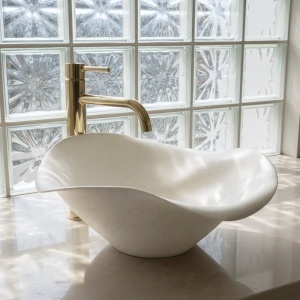 Lavoar ceramic pentru blat REA HM-35B Handmade ART - Img 5