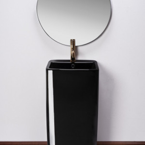 Lavoar de podea freestanding Ceramic MIA Negru Black - Img 5