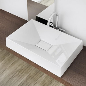 Lavoar OSCAR alb 70x43 cm - Img 3