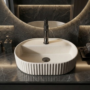Lavoar pe blat 50 cm Marcela – design modern, ceramică elegantă | Deppo