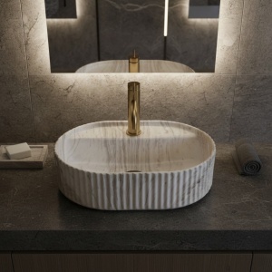 Lavoar pe blat Marcela 50 Kallisto – design texturat inspirat din piatră | Deppo - Img 2