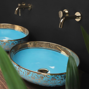 Lavoar pe blat Rea Margot Gold/Blue - Img 5