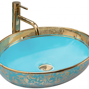 Lavoar pe blat Rea Margot Gold/Blue - Img 8