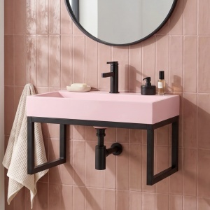 Lavoar pentru blat GOYA PINK 50CM + Cadru - Img 8