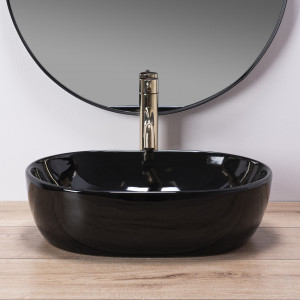 Lavoar pentru blat Rea Amelia Black Negru Lucios - Img 6