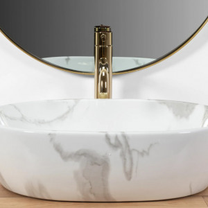 Lavoar pentru blat Rea Amelia Marmo Shiny - Img 6