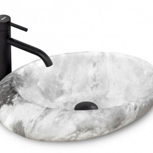 Lavoar pentru blat Rea Roxy C Stone L.GREY - Img 1