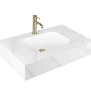 Lavoar suspendat REA Aresa Belt White 80 - Img 2