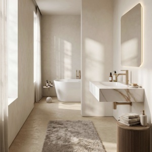 Lavoar suspendat REA Aresa Grey Gold 60 - Img 8