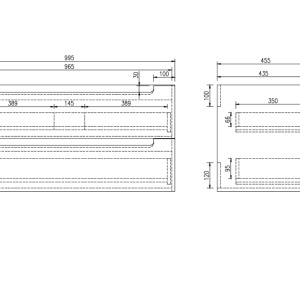 Mobilier lavoar suspendat alb cu blat alb LINDA 60,100,120 cm - Img 9