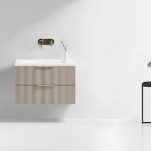 Mobilier lavoar suspendat cu caneluri AMBER 60 cașmir - Img 2