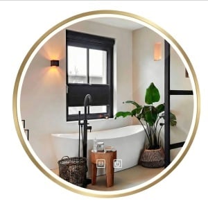 Oglindă LED 100cm MMJ BRUSH GOLD - Img 9