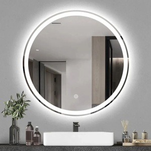 Oglindă LED Bas cu iluminare ambient – pentru baie modernă (50–90 cm) | Deppo