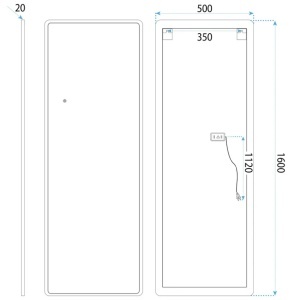 Oglindă LED Classico 50x160cm White - Img 6