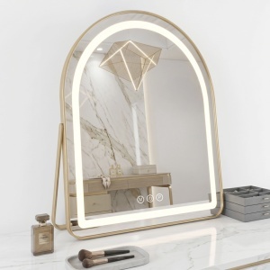 Oglindă LED GLAM L.Gold 40x45cm