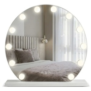 Oglindă LED HOLLYWOOD White 50 cm