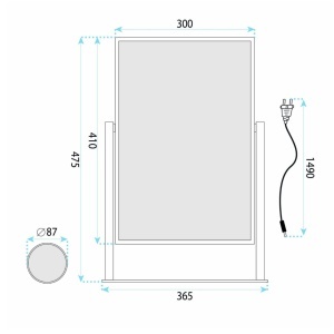 Oglindă LED LUMI White 30x40cm - Img 3