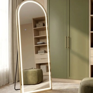 Oglindă LED Orbit 50x160cm Brush Gold - Img 2