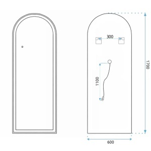 Oglindă LED Orbit 60x170cm Black - Img 6