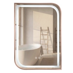 Oglindă LED ZONE 80x60 BRUSH ROSE GOLD - Img 2