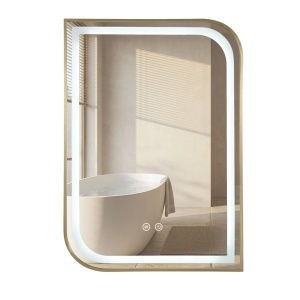 Oglindă LED ZONE 80X60 GOLD BRUSH - Img 2