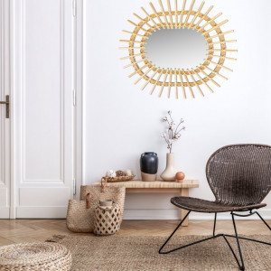 Oglinda perete Boho 57CM QDJ5749 - Img 2