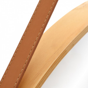 Oglinda rotunda din lemn cu curea LOFT L.Brown 59 cm - Img 3