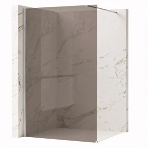Paravan de dus Rea Flexi Brown / Chrome