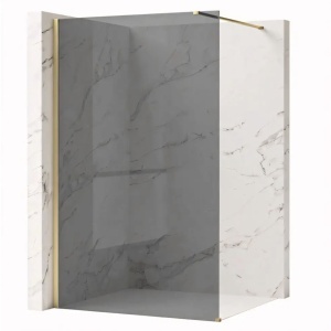 Paravan de dus Rea Flexi Grey / Brush Gold