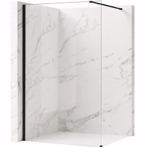 Paravan de dus Rea Flexi Transparent / Black  - Img 4
