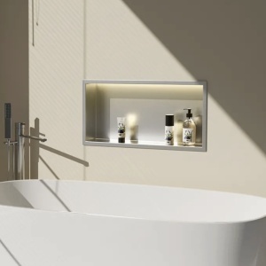 RAFT BAIE INCASTRAT PERETE LED 30x60 steel brush - Img 3