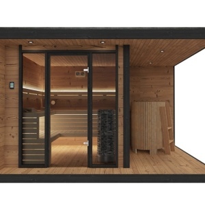 SAUNĂ DE GRĂDINĂ NORI – 250×350 cm – 6–7 PERSOANE – 9kW