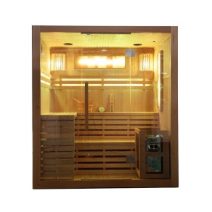 Sauna finlandeza cu temperatura inalta si soba Harvia 6kW pentru 4-5 persoane Kemi 180 x 160 cm - Img 2