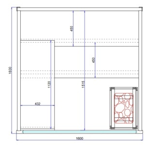 SAUNĂ KOMBO 2-ÎN-1 HELSI3 NEW – 160×160 cm – INFRARED + FINLANDEZĂ – 6kW – 3-4 PERSOANE - Img 11