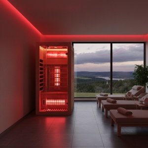 Sauna tip uscat cu infrarosu la temperaturi reduse pentru 1-2 persoane Alta1 90 x 90 cm - Img 6