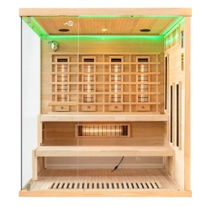 Sauna tip uscat cu infrarosu si terapie cromatica pentru 4 persoane EP4RS dreapta 180 x 160 cm