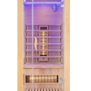 Saună uscată Infrared pentru acasă TROMSO1 90×90 cm – 1 persoană, 230V, Hemlock premium | Deppo - Img 2