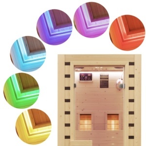 Saună uscată Infrared pentru acasă TROMSO1 90×90 cm – 1 persoană, 230V, Hemlock premium | Deppo - Img 11
