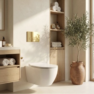 Set Cadru Îngropat Slim 024N pentru WC cu Buton HD Gold - Img 7