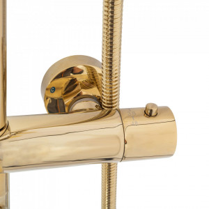 Set de dus cu termostat Lungo Gold Auriu - Img 5