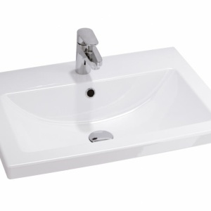 Set dulap baie suspendat 2 sertare lavoar inclus, 60 cm, alb mat, MDF, Cersanit Tirso - Img 5