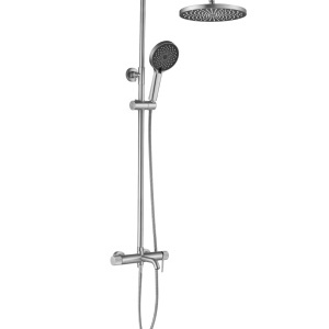 Set duș Lungo Stripe Brush Nickel – set complet de duș cu finisaj nichel periat și design modern | disponibil pe Deppo - Img 2