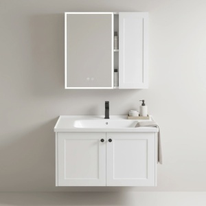 Set mobilier de baie cu lavoar Monti 60cm White