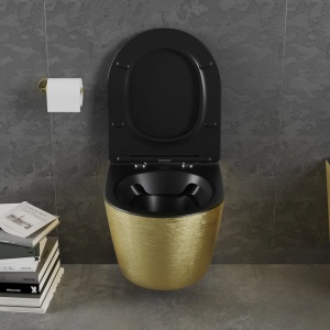 Set vas WC + Bideu FLSK Black/Gold brushed - Img 3
