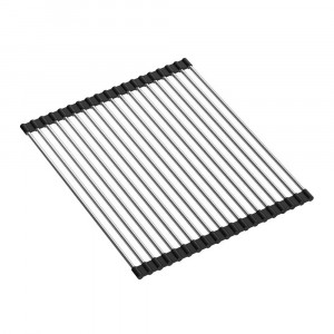 Statie de lucru incastrata Quadron Unique Marc negru carbon - inox 76x50 cm - Img 4