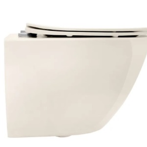 Vas WC suspendabil REA Carlo Mini Rimless Ecru - Img 2