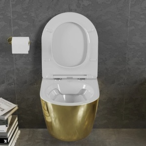 Vas WC suspendabil white-gold-X - Img 3